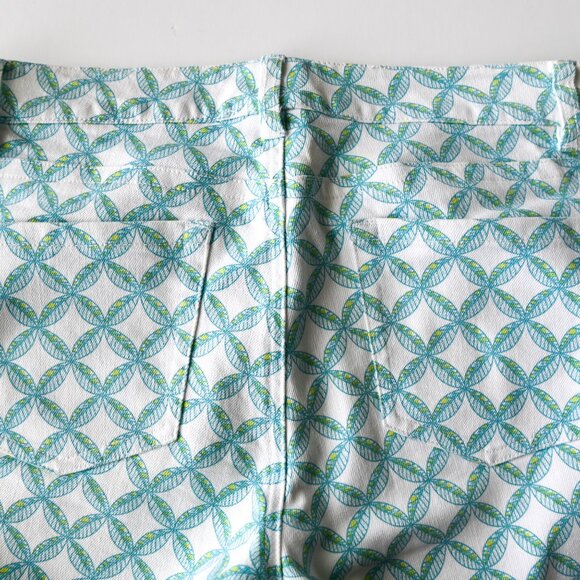 VINEYARD VINES Blue Green White Denim Straight Leg Jeans - Size 4 - Picture 4 of 9